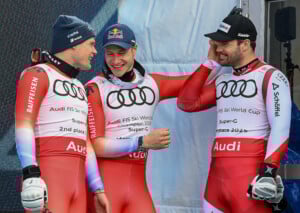 Stefan Rogentin (SUI), Marco Odermatt (SUI), Vincent Kriechmayr (AUT)
